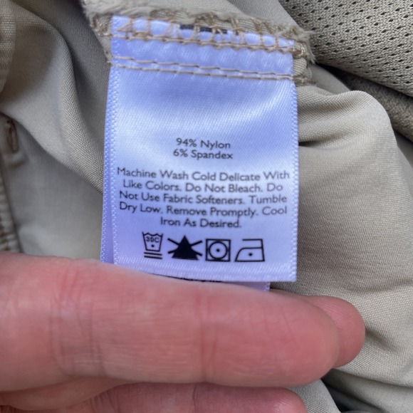 Eddie Bauer Travex Hiking Pants Men's 34x32 Khaki Nylon Stretch Travel Outdoor - Picture 4 of 8